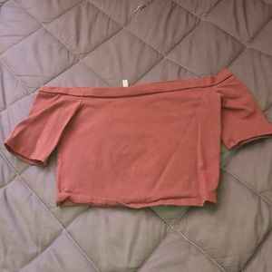 Over the Shoulder Crop Top